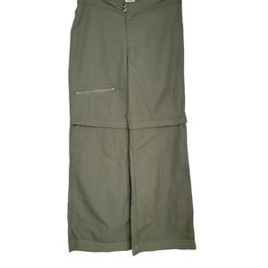 Calvin Klein Jeans Nylon Convertible Pants Size 7 Olive Green Color